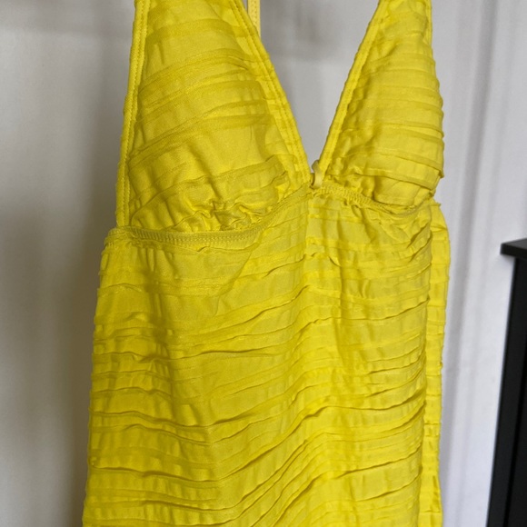 Neiman Marcus Yellow Summer Mini Dress - Picture 2 of 4